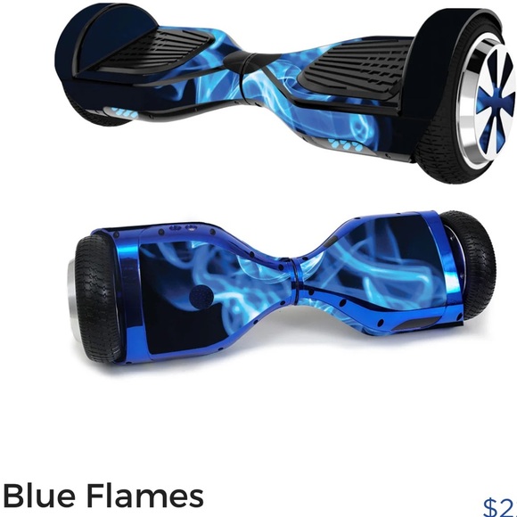 Sticker Skins - Glitter Blue Flames and Black Camo - Picture 1 of 5